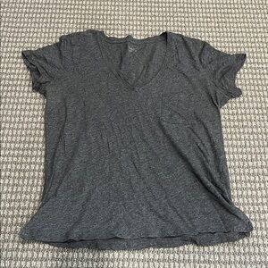 Madewell Dark Gray V-Neck Tee